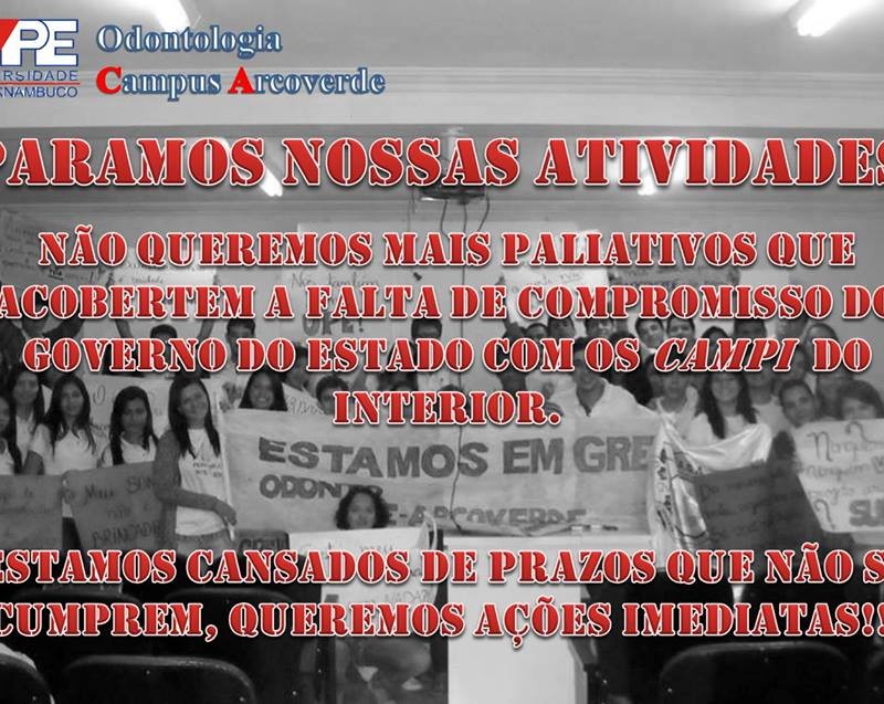 Greve na Universidade de Pernambuco